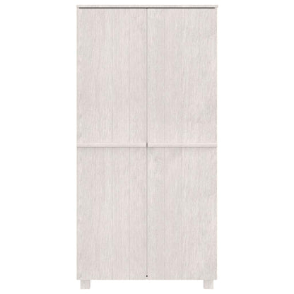 Wardrobe "HAMAR" White 89x50x180 cm Solid Wood Pine