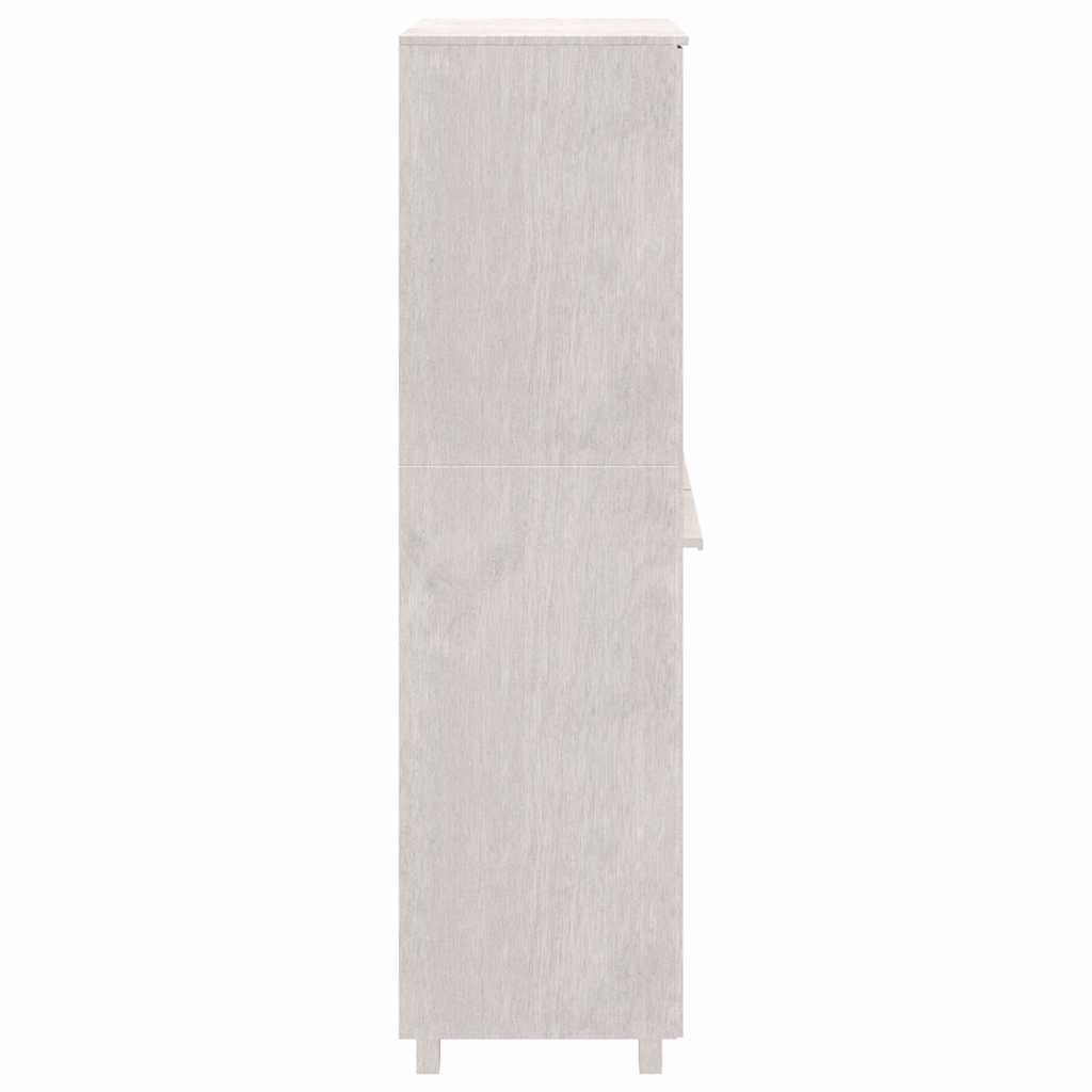 Wardrobe "HAMAR" White 89x50x180 cm Solid Wood Pine