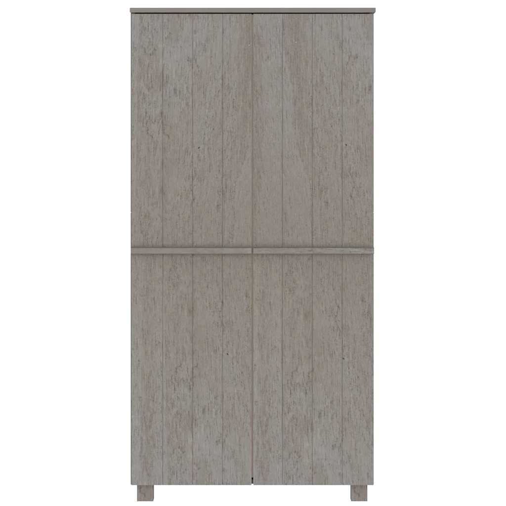 Wardrobe "HAMAR" Light Grey 89x50x180 cm Solid Wood Pine