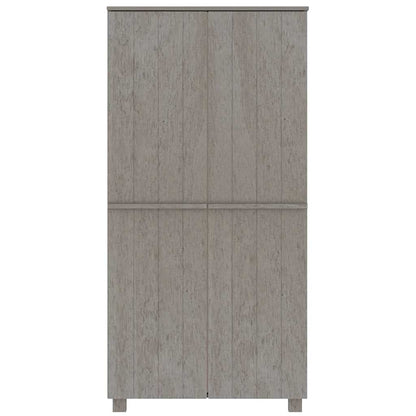 Wardrobe "HAMAR" Light Grey 89x50x180 cm Solid Wood Pine