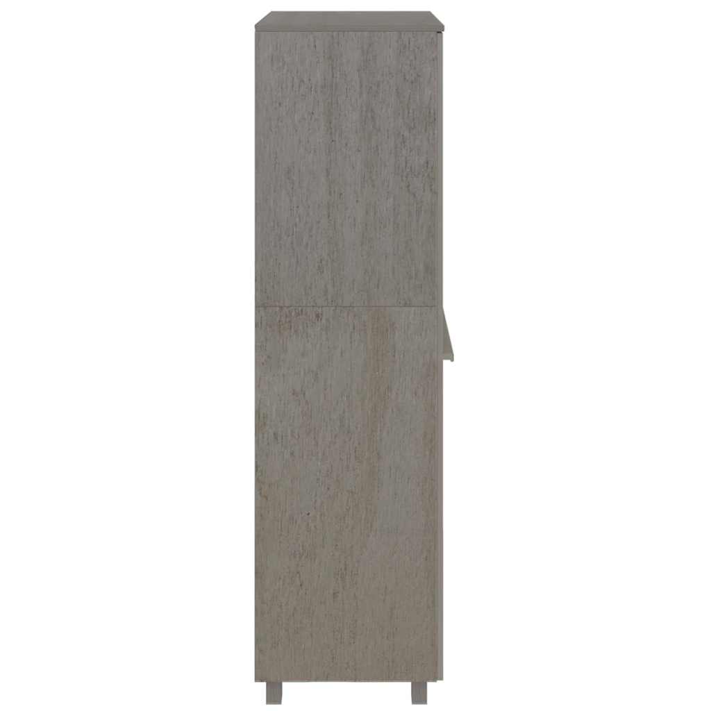 Wardrobe "HAMAR" Light Grey 89x50x180 cm Solid Wood Pine
