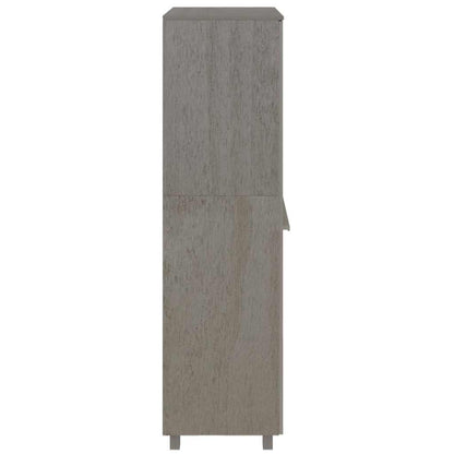 Wardrobe "HAMAR" Light Grey 89x50x180 cm Solid Wood Pine