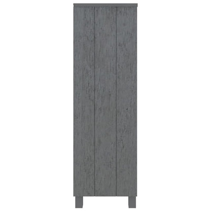 Book Cabinet "HAMAR" Dark Grey 85x35x112 cm Solid Wood Pine