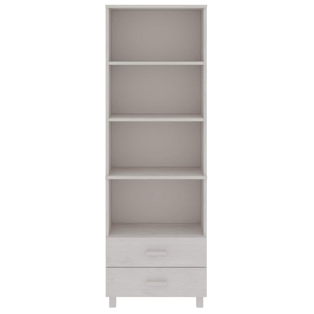 Highboard "HAMAR" White 60x35x180 cm Solid Wood Pine