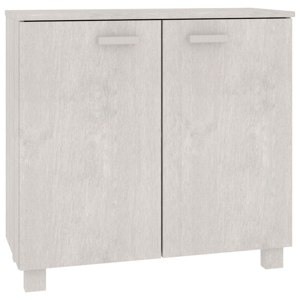 Sideboard "HAMAR" White 85x35x80 cm Solid Wood Pine
