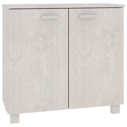 Sideboard "HAMAR" White 85x35x80 cm Solid Wood Pine