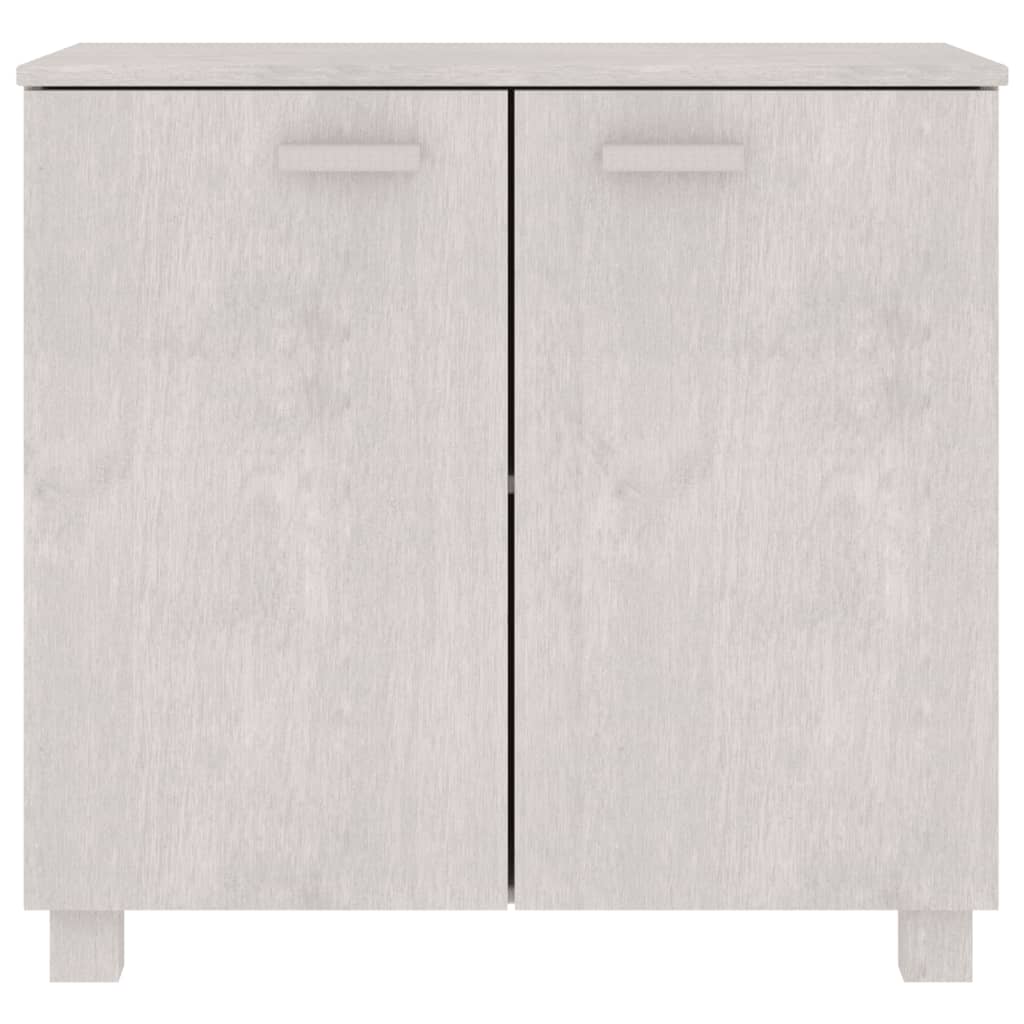 Sideboard HAMAR White 85x35x80 cm Solid Wood Pine