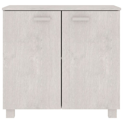 Sideboard "HAMAR" White 85x35x80 cm Solid Wood Pine