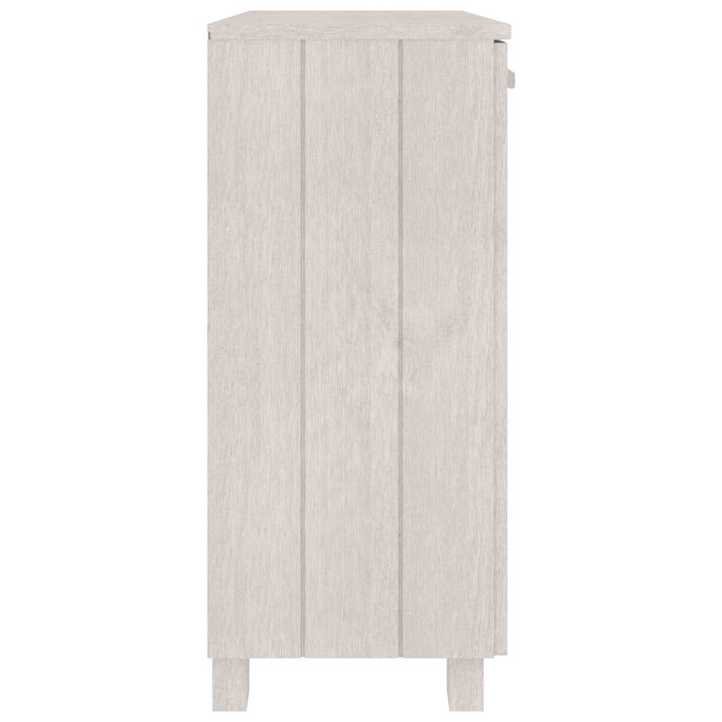 Sideboard "HAMAR" White 85x35x80 cm Solid Wood Pine