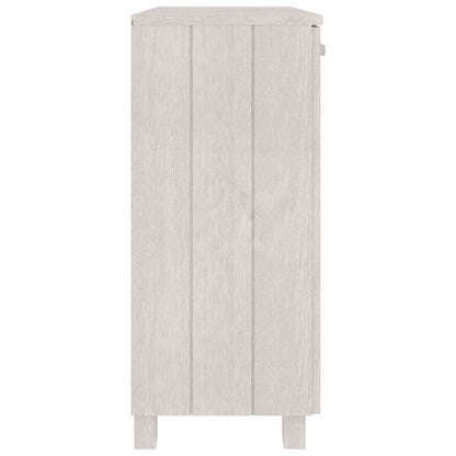 Sideboard "HAMAR" White 85x35x80 cm Solid Wood Pine