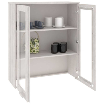 Top for Highboard"HAMAR" White 85x35x100 cm Solid Wood Pine