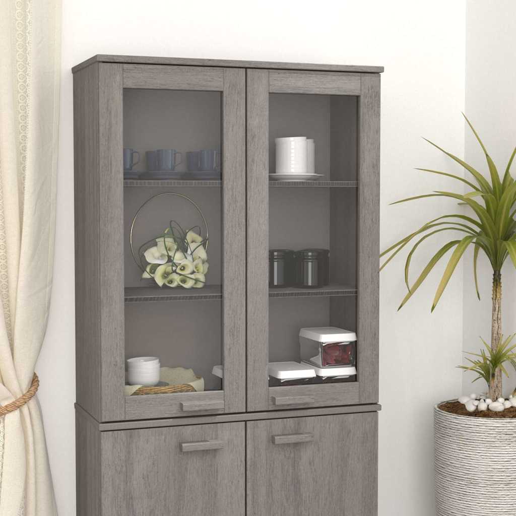 Top for Highboard"HAMAR" Light Grey 85x35x100cm Solid Wood Pine