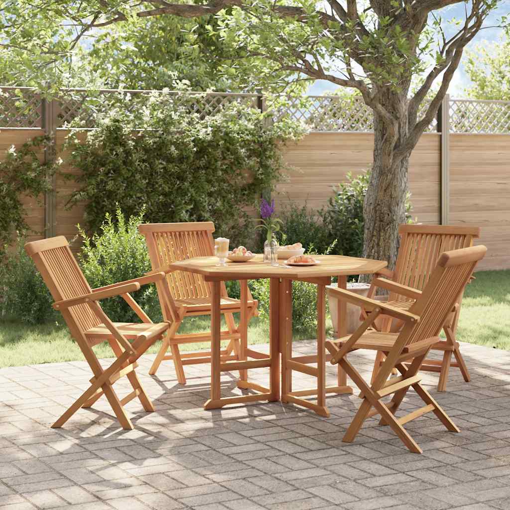 Outdoor Dining Set | Natural Teak | Fine sanded teak hardwood | Medium