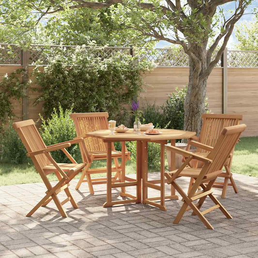 Outdoor Dining Set | Natural Teak | Fine sanded teak hardwood | Medium