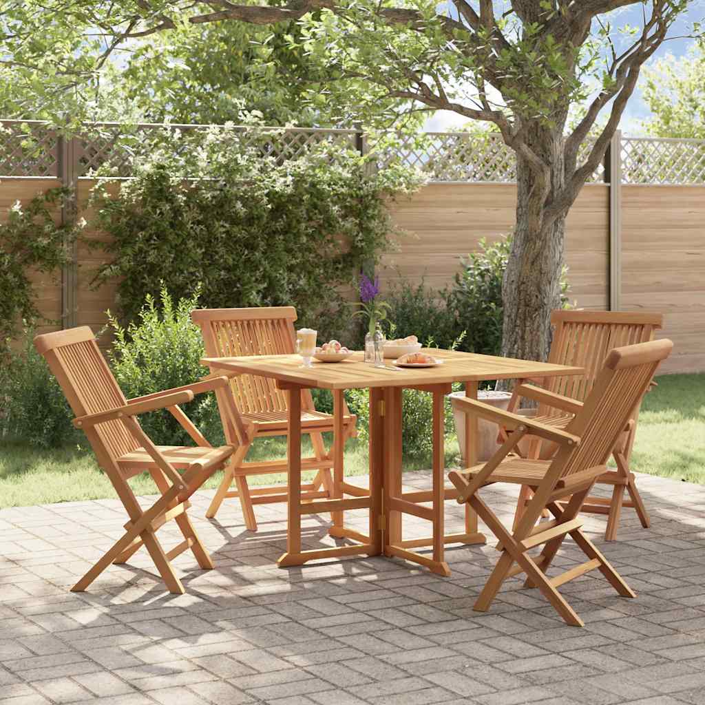 Outdoor Dining Set | Teak | Solid teak wood | Medium | Foldable
