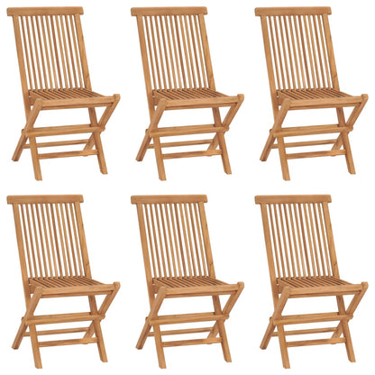 Garden Chair | Set of 6 | Teak | Solid Teak Wood | Standard | Foldable