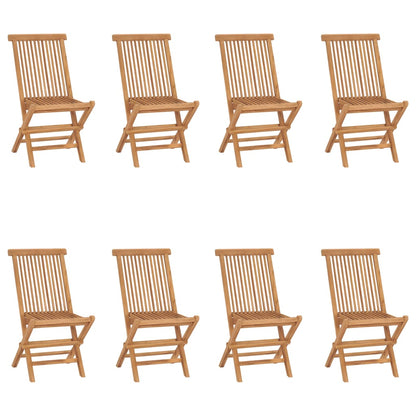 Garden Chair | Set of 8 | Teak | Solid Teak Wood | Standard | Foldable