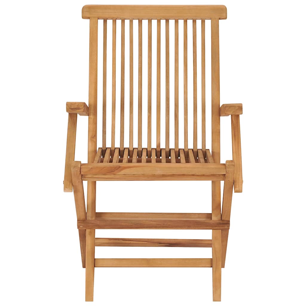 Garden Chair | Set of 6 | Brown | Solid Teak Wood | Standard | Foldable