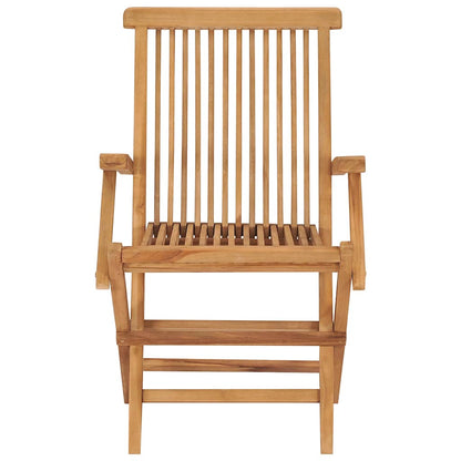 Garden Chair | Set of 6 | Brown | Solid Teak Wood | Standard | Foldable