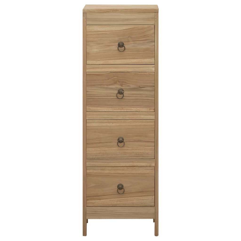 340741 vidaXL Chest of Drawers 30x30x90 cm Solid Wood Teak