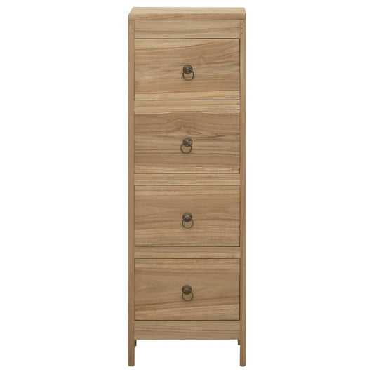 340741 vidaXL Chest of Drawers 30x30x90 cm Solid Wood Teak