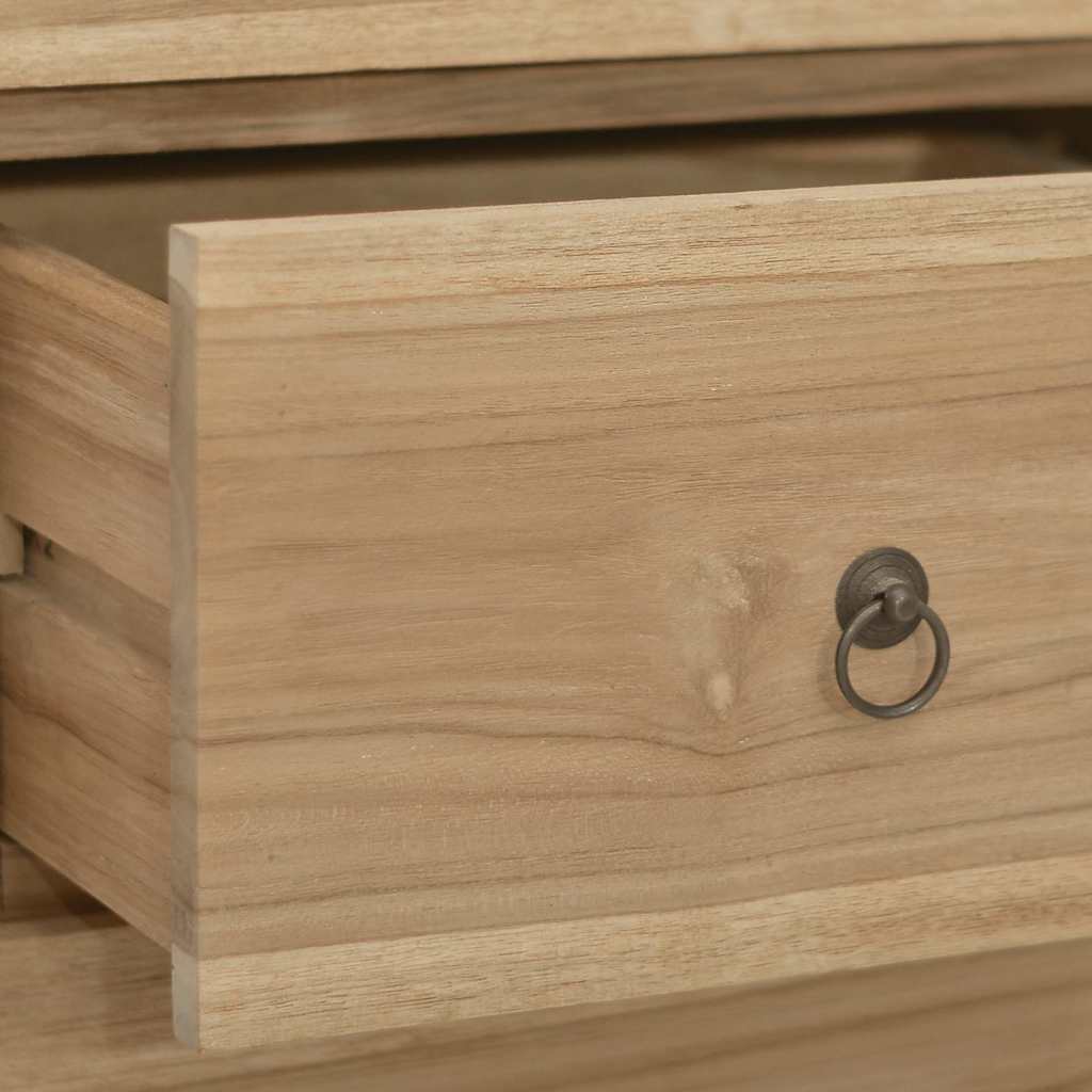 340741 vidaXL Chest of Drawers 30x30x90 cm Solid Wood Teak
