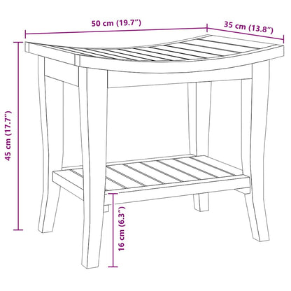 Bathroom Side Table 50x35x45 cm Solid Wood Teak
