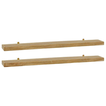 Wall Shelves 2 pcs 110x15x4 cm Solid Wood Teak