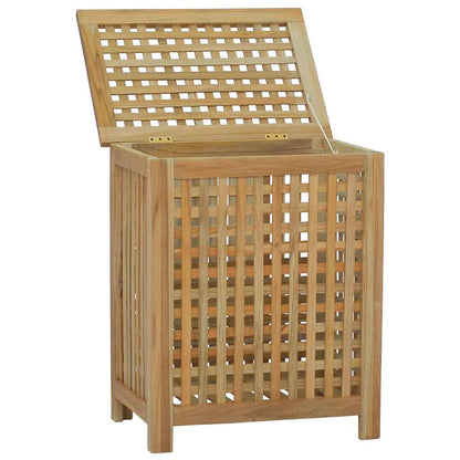 Laundry Basket Natural Solid Teak Wood