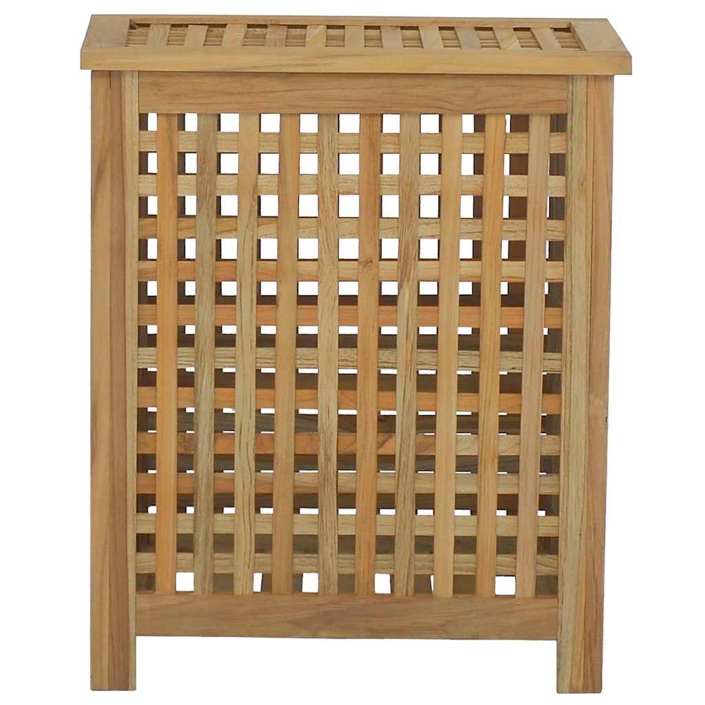 Laundry Basket Natural Solid Teak Wood