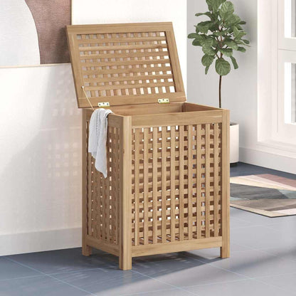 Laundry Basket Natural Solid Teak Wood