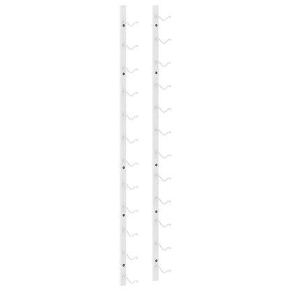 Wall Mounted Wine Rack for 12 Bottles White Iron