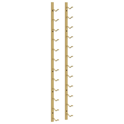 Wall Mounted Wine Rack for 12 Bottles Gold Iron