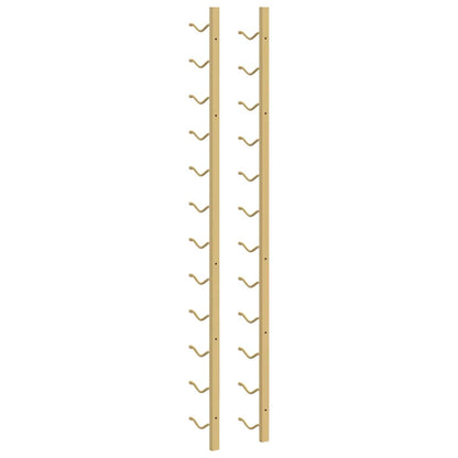 Wall Mounted Wine Rack for 12 Bottles Gold Iron