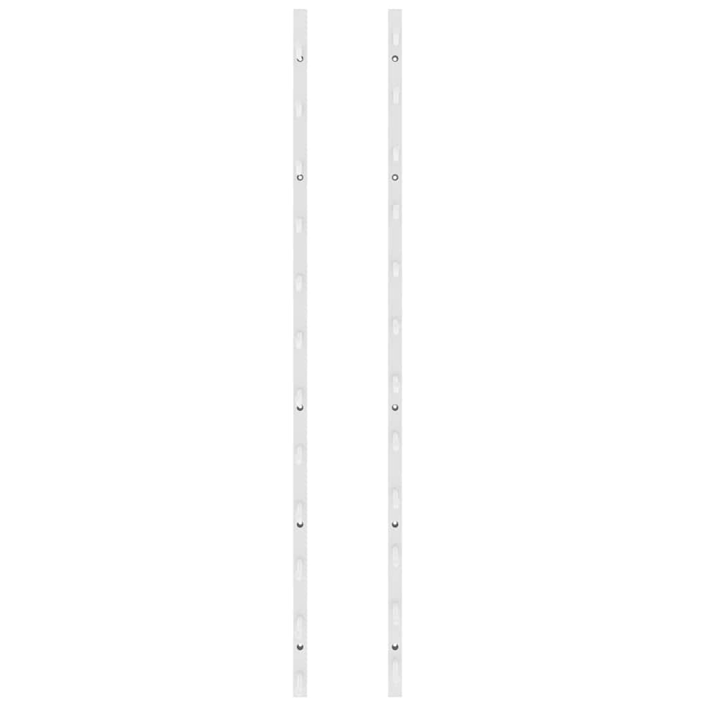 Wall Mounted Wine Rack for 12 Bottles 2 pcs White Iron