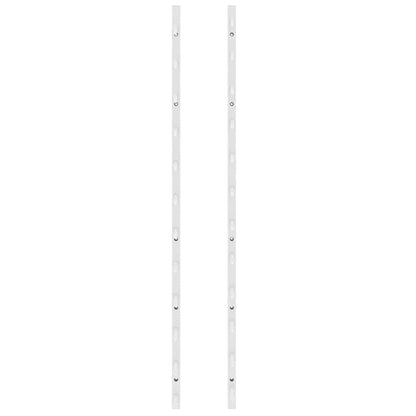 Wall Mounted Wine Rack for 12 Bottles 2 pcs White Iron