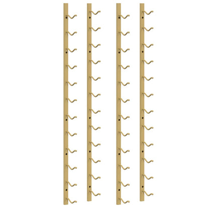 Wall Mounted Wine Rack for 12 Bottles 2 pcs Gold Iron