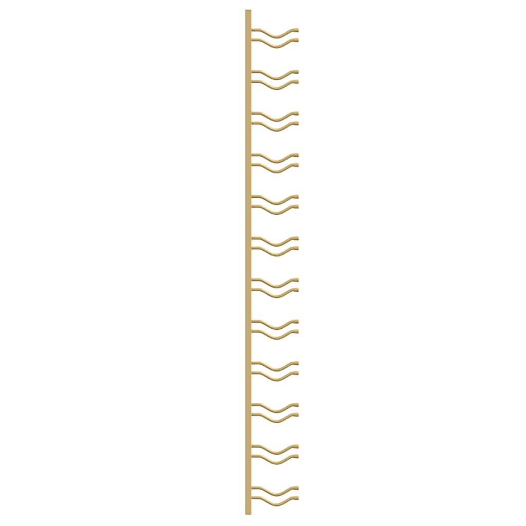 Wall Mounted Wine Rack for 12 Bottles 2 pcs Gold Iron
