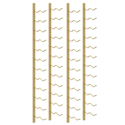 Wall Mounted Wine Rack for 24 Bottles 2 pcs Gold Iron
