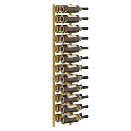 Wall Mounted Wine Rack for 24 Bottles 2 pcs Gold Iron