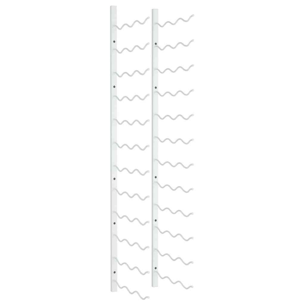 Wall Mounted Wine Rack for 36 Bottles White Iron