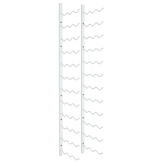 Wall Mounted Wine Rack for 36 Bottles White Iron