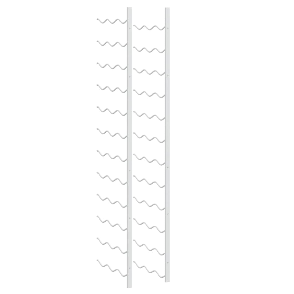 Wall Mounted Wine Rack for 36 Bottles White Iron