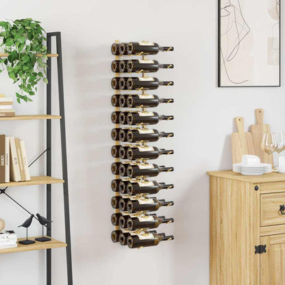 Wall Mounted Wine Rack for 36 Bottles Gold Iron