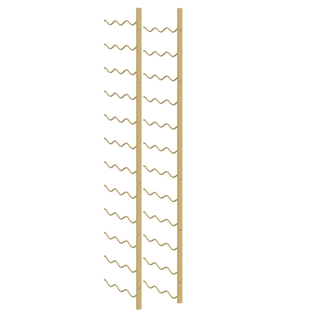 Wall Mounted Wine Rack for 36 Bottles Gold Iron