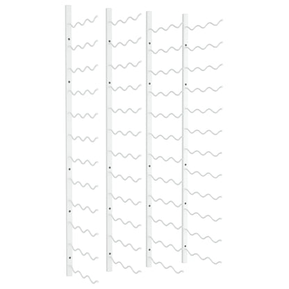 Wall Mounted Wine Rack for 36 Bottles 2 pcs White Iron