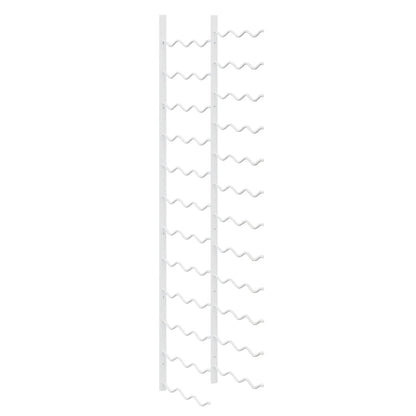 Wall Mounted Wine Rack for 36 Bottles 2 pcs White Iron