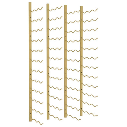 Wall Mounted Wine Rack for 36 Bottles 2 pcs Gold Iron