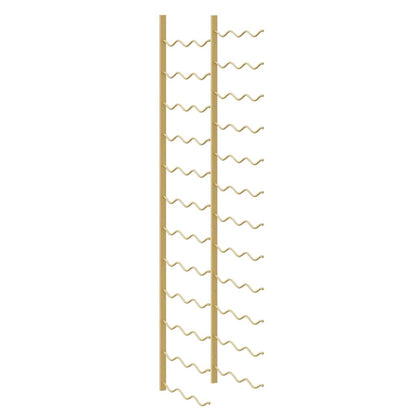 Wall Mounted Wine Rack for 36 Bottles 2 pcs Gold Iron