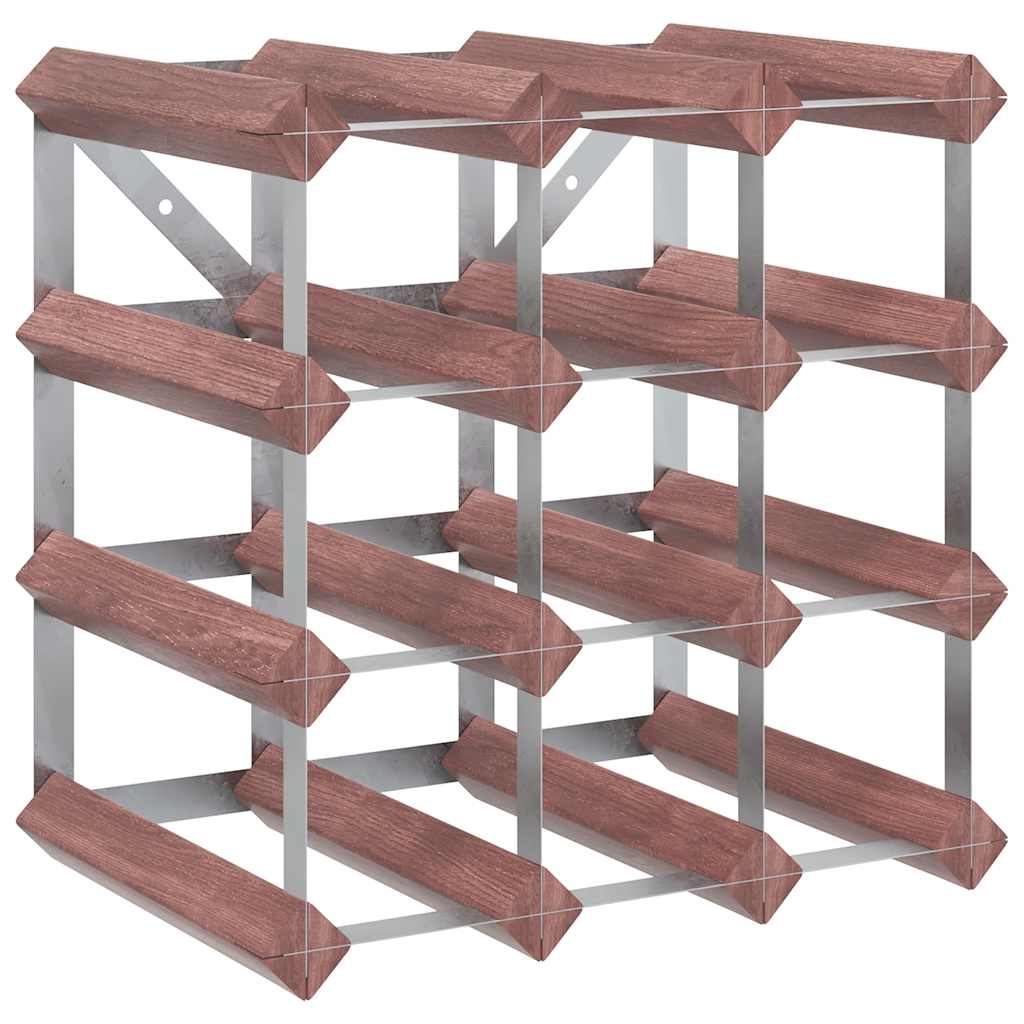 Wine Rack for 12 Bottles Brown Solid Wood Pine